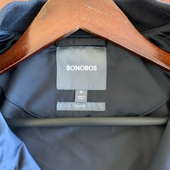 Bonobos Boulevard Slim Bomber Jacket, Medium Navy - Picture 6 of 8